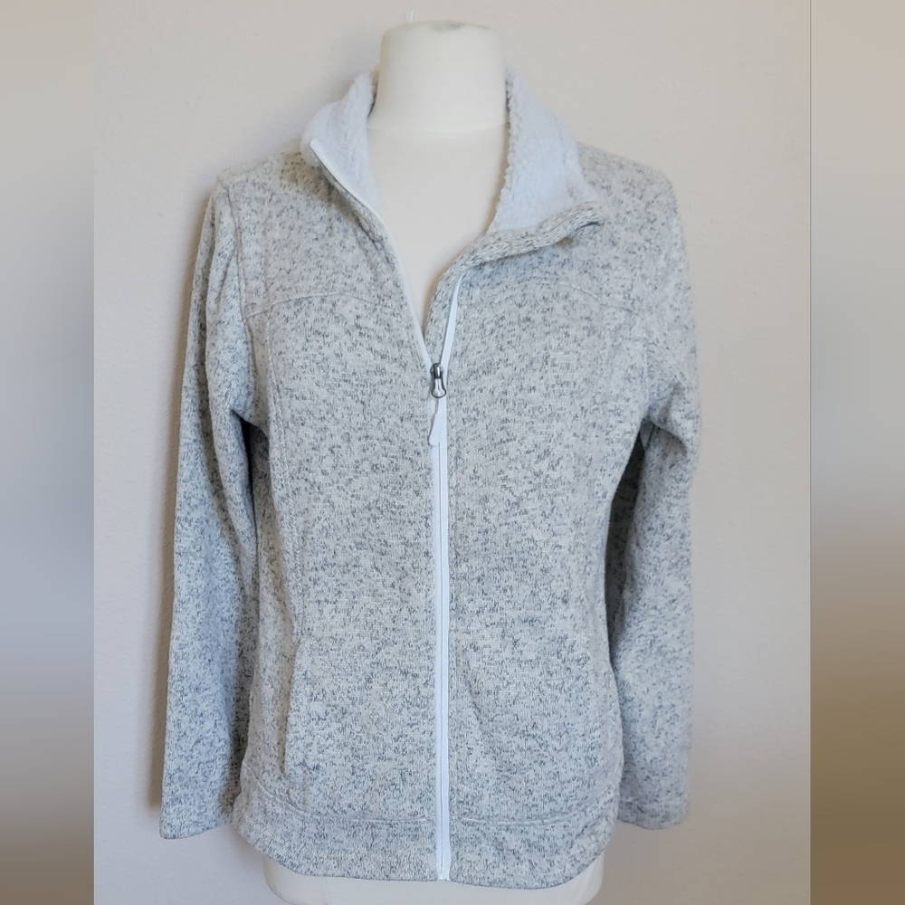 SNOZU PERFORMANCE WOMAN'S GRAY FLEECE ZIP UP JACKET (sz med)